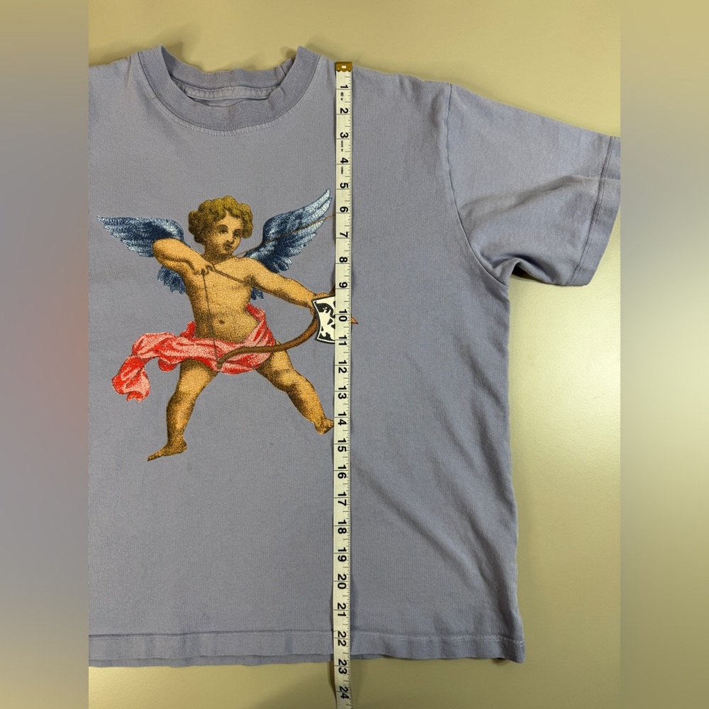 OBEY Watch Out Womens Tee PERIWINKLE Purple Medium Oversized Crop Medium Unisex - Picture 6 of 9